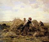 Julien Dupre Canvas Paintings - The Harvesters